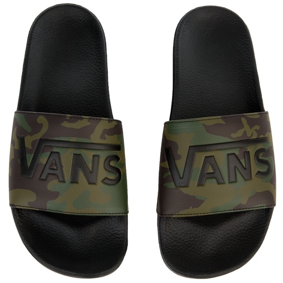 vans camo flip flops